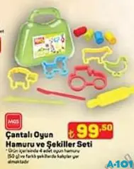 MGS OYUNCAK ÇANTALI OYUN HAMURU VE ŞEKİLLER SETİ fiyat ve kampanya bilgisi